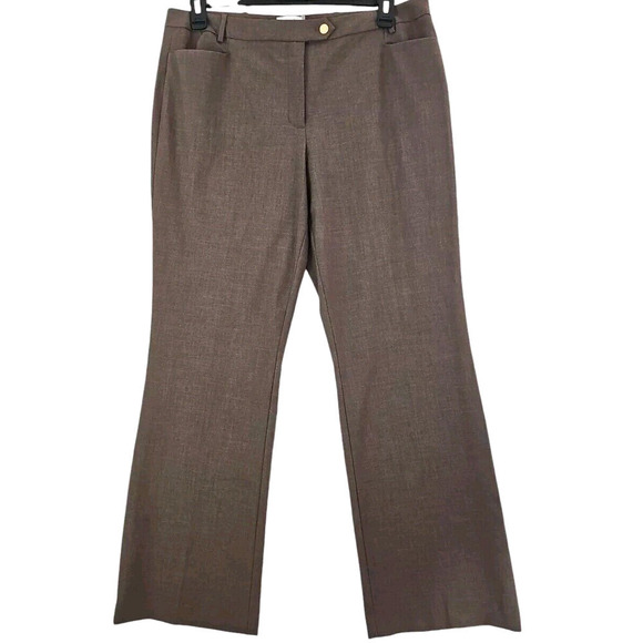 Calvin Klein ~Woman Size 14~ Light Brown Modern Fit Mid Rise Wide Leg Stretch. - Picture 1 of 9